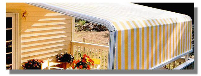 Full coverage patio awning system